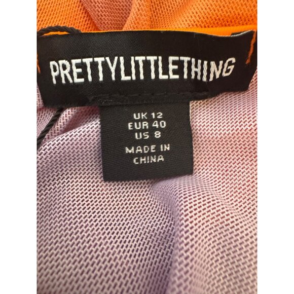 2/$30 NWT PrettyLittleThing 8 Gradient Ruffle Maxi Dress Adjustable Straps - Picture 4 of 16